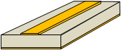 trace and ground plane separated by a dielectric