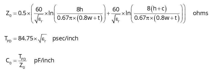 Equations from IPC-2251