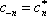 c sub n equals the complex conjugate of c sub -n