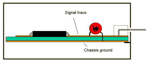 transient protection on a signal trace